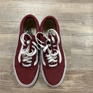 Vans maroon shoes